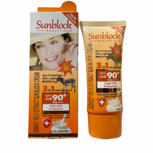 ضد آفتاب سان‌ بلوک با عصاره شیر الاغ Sunblock Donkey Milk SPF 90